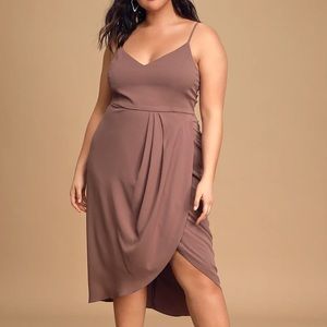 Lulus Reinette Mauve Purple Midi Dress